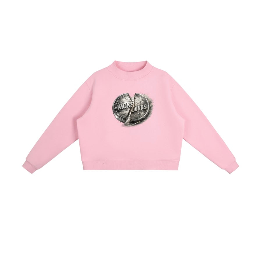 Essential Fleece Mock-Neck Crew Sweatshirt
