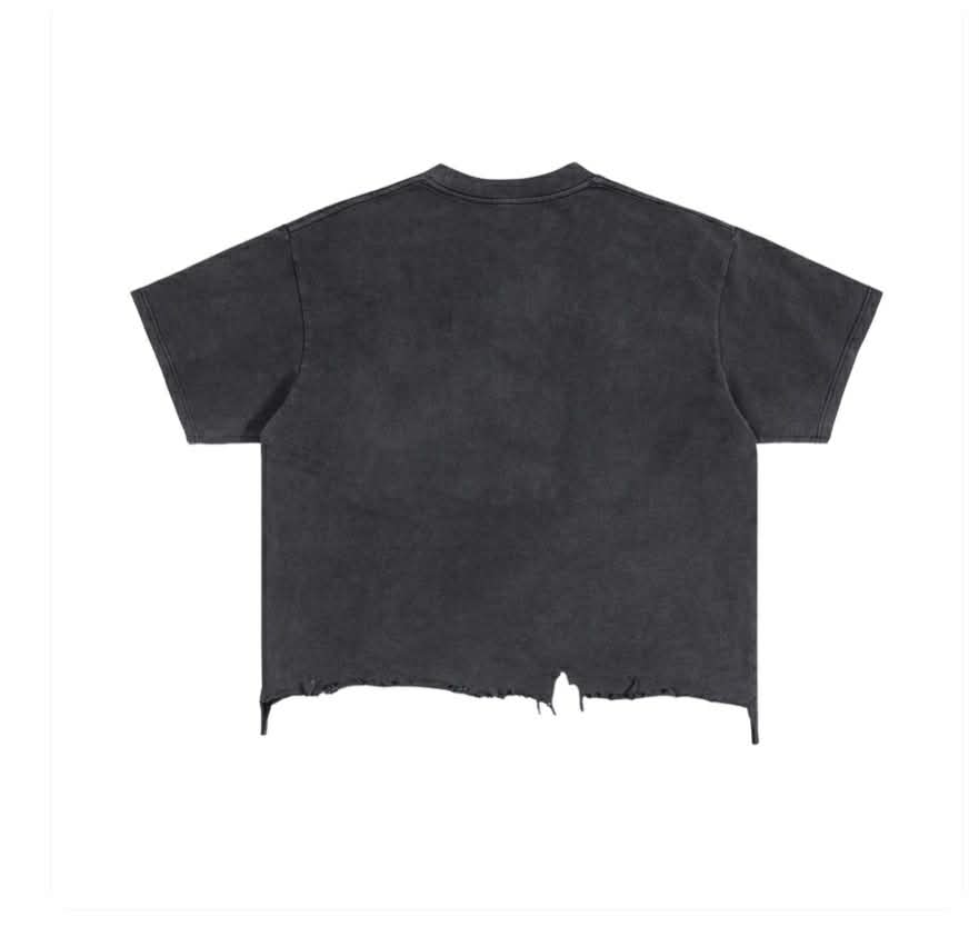 Vintage Wash Boxy Distressed Hem
